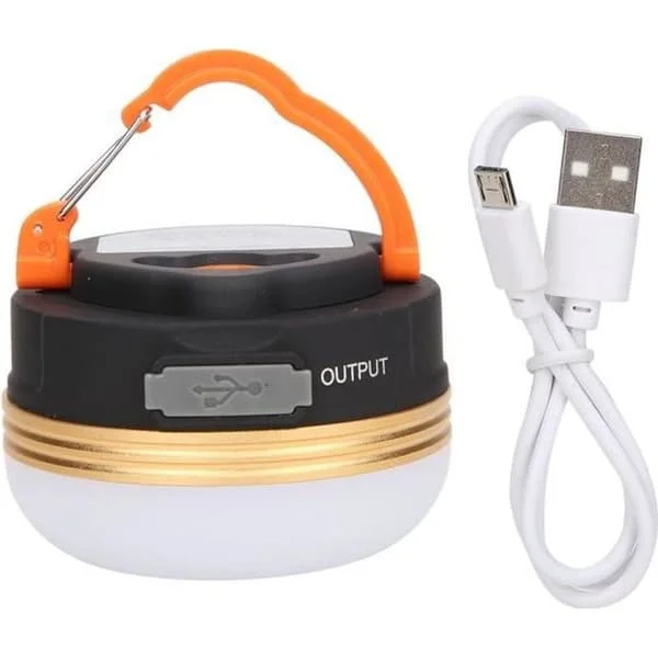 USB Oppladbar Magnetisk LED Campinglampe, 300 Lumen, Utendørsbelysning (Gullring)