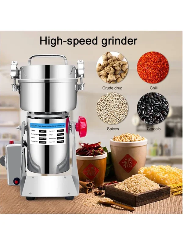 AliExpress - Pièces gratuites grande capacité 800G 3000W broyeur d'herbes Machine à café Grain épices moulin médecine blé mélangeur aliments secs 