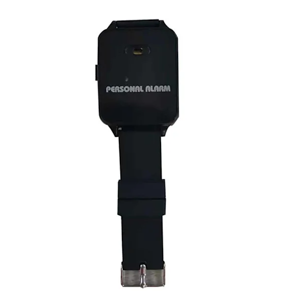 Portable Personal Alarm Watch - Black, 125dB Loud Emergency Alarm for Safety