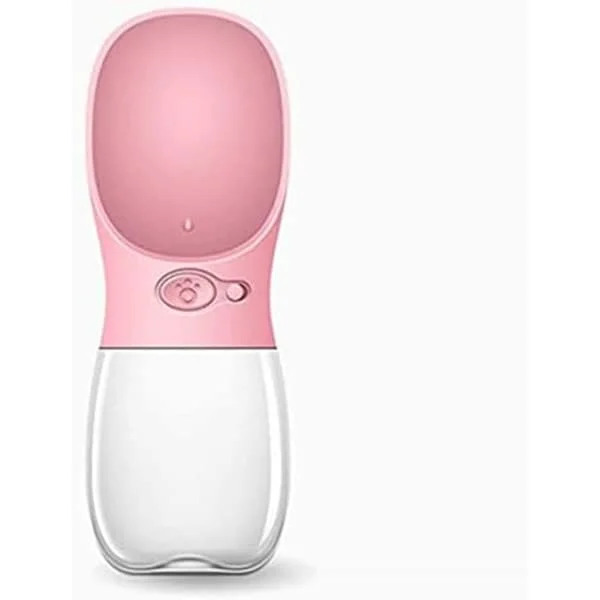 Bærbar kjæledyrvannkopp Vannflaske Vann Utendørs vannflaske Inkludert reisevannkoker Bærbar vannkoker 550ML (Rosa)