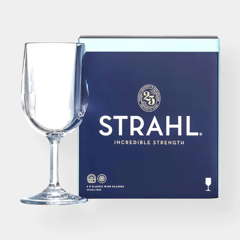 Vinglas i plast Strahl Small Classic Wine Gift Pack, transparent, 24 cl, 4-pack