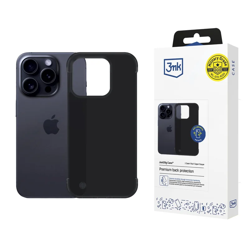 3mk Just20g matt deksel til Apple iPhone 13 Pro Max – matt svart