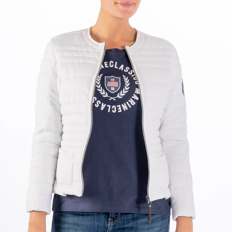 Lightweight jacket / lightweight down jacket Marine Classics Mary Light Weight Jacket White, women, X-Large