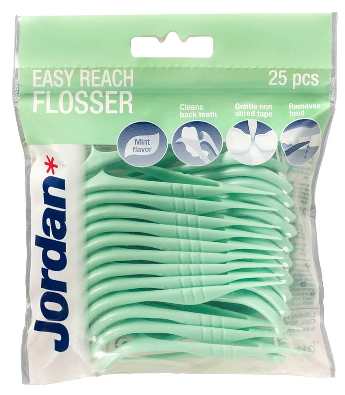 Jordan Tandtråd/Tandstik EasyReachFloss, Medicin & Pleje, Mund & Tandpleje, Tandtråd