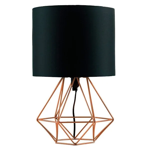 Bordslampa modern polyedrisk LED-bordslampa vardagsrum sovrum skrivbordslampa sänglampa strömbrytare linjelampa golvlampa