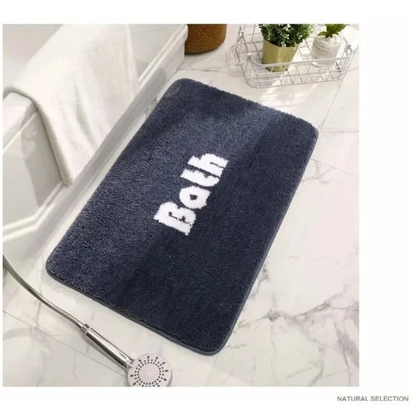 Hembadrum halkfri golvmatta absorberande golvmatta toalett golvmatta Misty Blue 50x80cm
