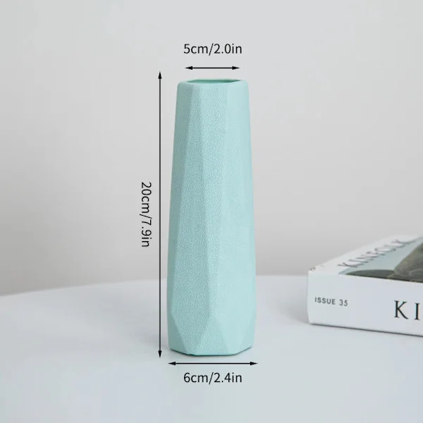 Modern Blomvas Plast Växtkruka Vit Imitation Keramiska Blomvaser Blomsterarrangemang Hem Vardagsrum Bröllopsdekor