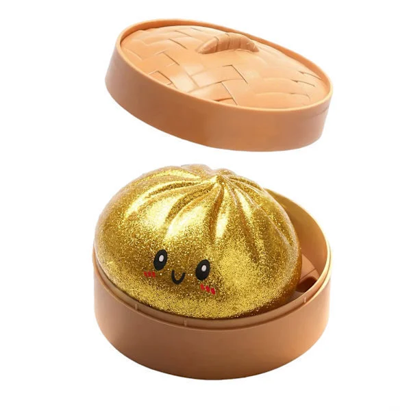 Squishies Buns Legetøj Dumplings Squishies Legetøj til Børn Voksne Mysterium Klem Dej Stress Legetøj med Damperkasse pulver pulver pulver