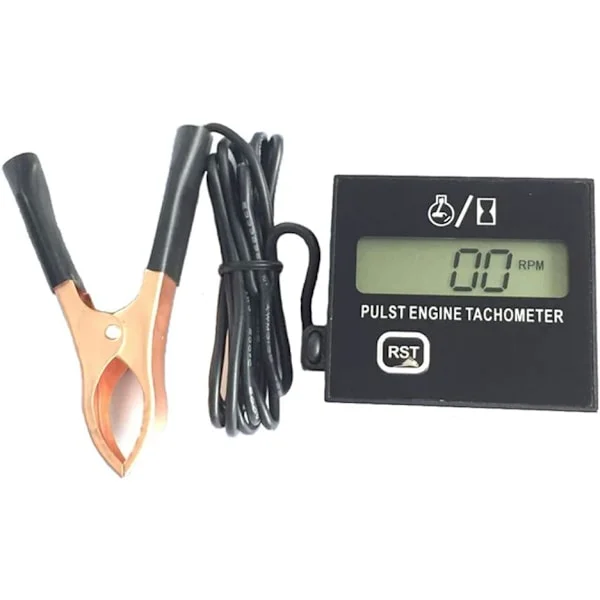 Digital Tachometer, Hour Meter, RPM Meter, Suitable for All Gasoline Engines with Spark Plugs.