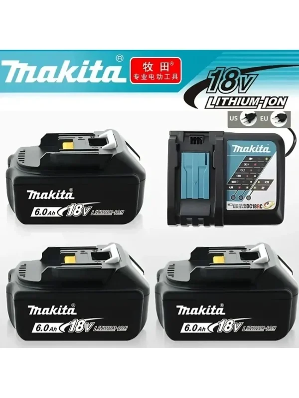 AliExpress - Original mit Ladegerät BL1860 Wiederaufladbare Batterie 18V 6,0Ah Lithium-Ionen für Makita 18V Akku 6Ah BL1850 BL1880 BL1860B LXT400