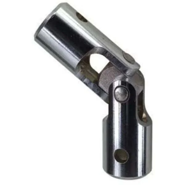 12 mm rulleskoddehengsels kneledd. Slitesterkt nikkelbelagt stål. Enkel installasjon på 12 mm stenger og stolper.