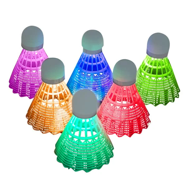 LED Sulkapallo, 6 kpl Valoisa Sulkapallo, LED Sulkapallopallo, Nylon Sulkapallo erinomaisella vakaudella ja kestävyydellä sisäkäyttöön