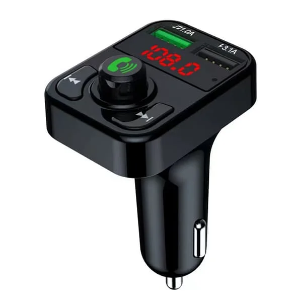 Bluetooth Adapter FM Transmitter Trådløs Radio Adapter Dobbelte Porte Bil Musikafspiller Radio Modtager Sort