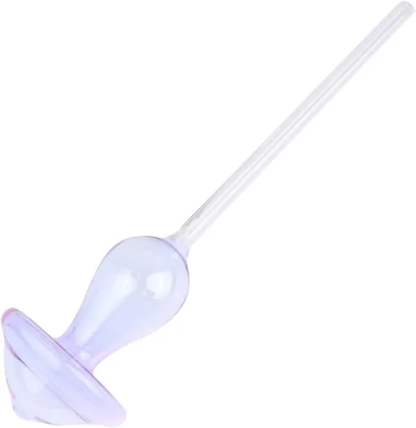 Kreativ automatisk vanningsanordning for planter, lilla, 7 cm diameter, 10 cm lengde, 27 cm høyde, til dekorasjon