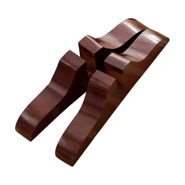 2 Pieces Privacy Screen Holders Wooden Screen Feet Wooden Frame Stable Partition Thickened Room Divider Stand Wooden Screen Base Brown