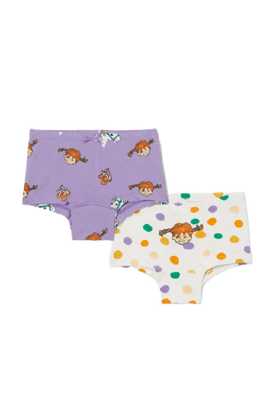 PIPPI Långstrump-trosor KLING, 2-pack Trosor Lila 98/104