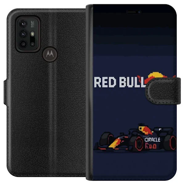 Kompatibelt Plånboksfodral till Motorola Moto G30 Pixelracer i retrostil