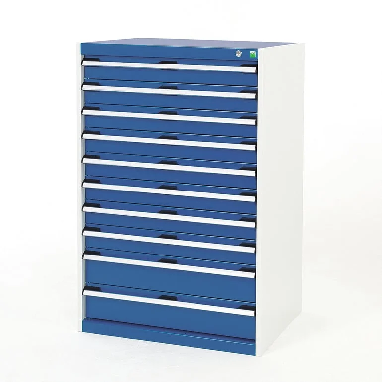 Industrial drawer cabinet BOTT , 800x650x1200 mm, 10 drawers
