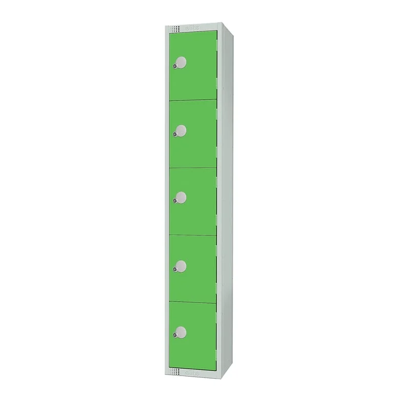 Elite locker, 5 door, 1800x300x300 mm, green
