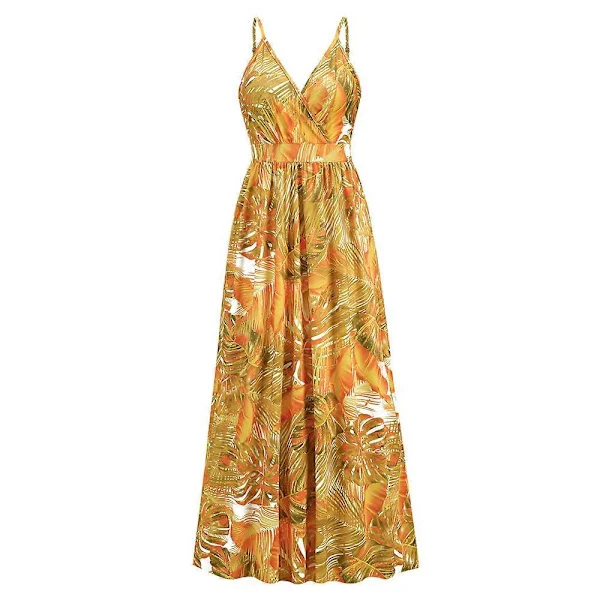 Dam Dam Boho Blommig Maxiklänning Cocktailparty Kväll Sommar Strand Solklänning xl color24