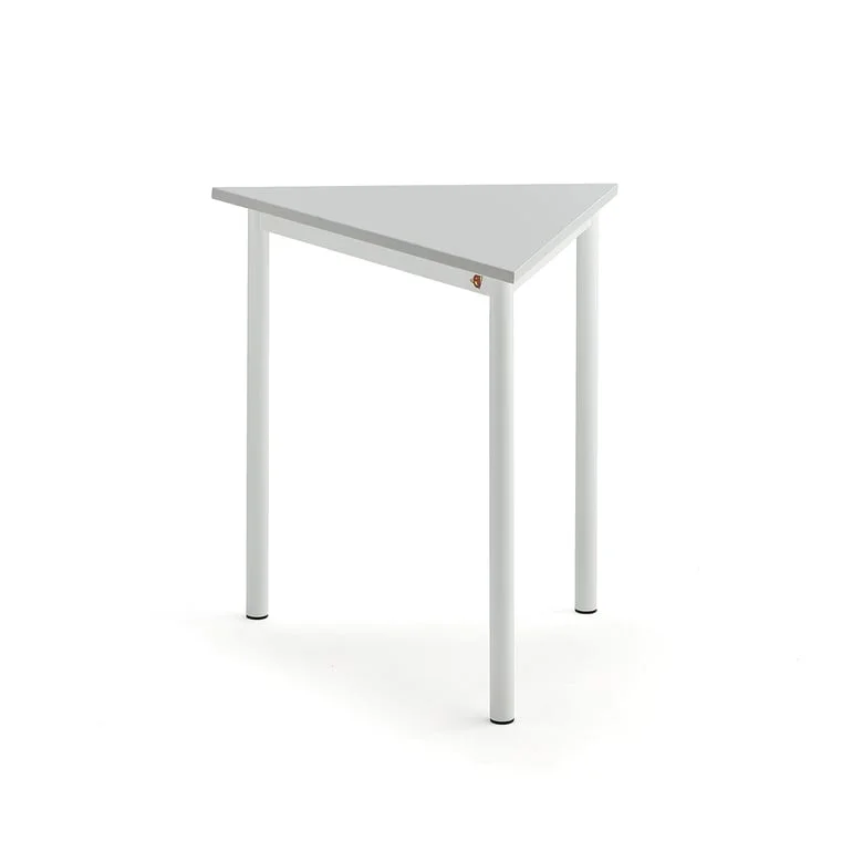 Bord BORÅS TRIANGEL, 800x700x720 mm, grå laminat, hvid
