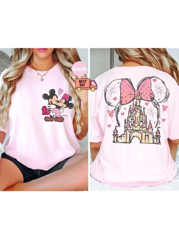 AliExpress - T-shirt Disney pour la Saint-Valentin, T-shirt Disney pour la Saint-Valentin, T-shirt de couple pour la Saint-Valentin, T-shirt Mickey et