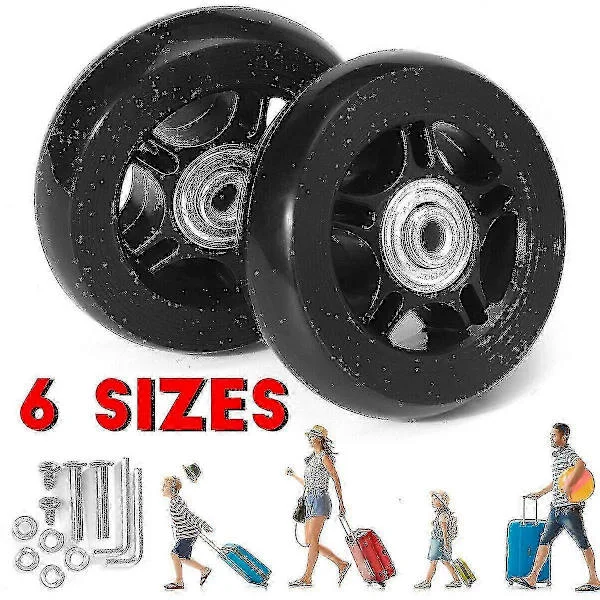 Lydløs Trolley Kuffert Universal Hjul Gummi Løber Kuffert Leje Reparationssæt -40mm*18mm