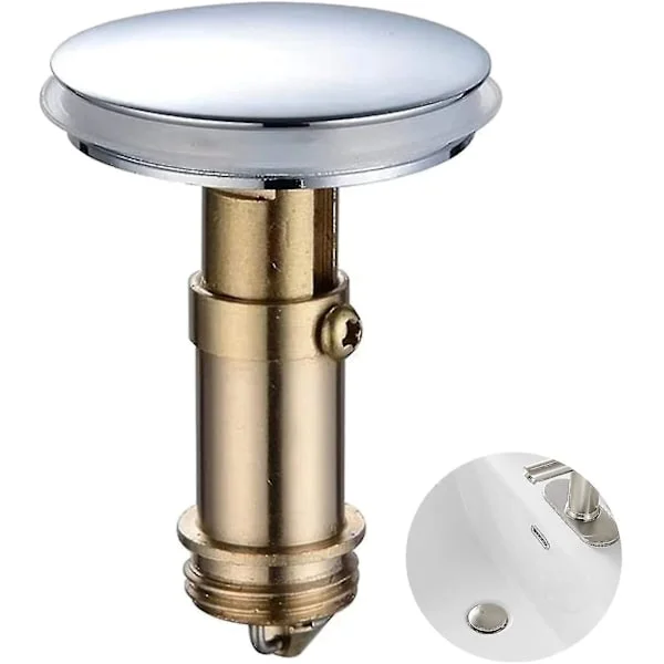 2 stk. Baderom Push Pop-up Click Clack Propp, 38mm Vask Drain Propp Pop-up Propp
