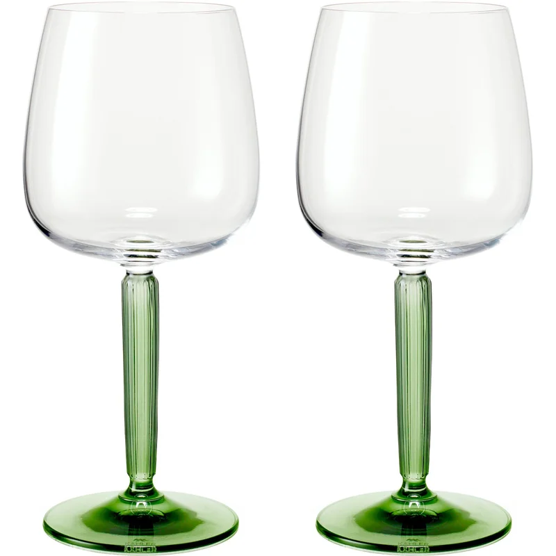 Kähler Hammershøi rödvinsglas, Ø 9,5 cm, 2 st, grön | Dukning & Servering > Glas > Vinglas > Rödvinsglas | Bagaren och Kocken