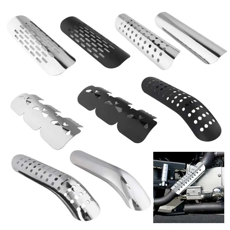 AliExpress - Couvercle de bouclier thermique universel pour tuyau d'échappement de Moto, protection de silencieux, accessoires de Moto adaptés à 