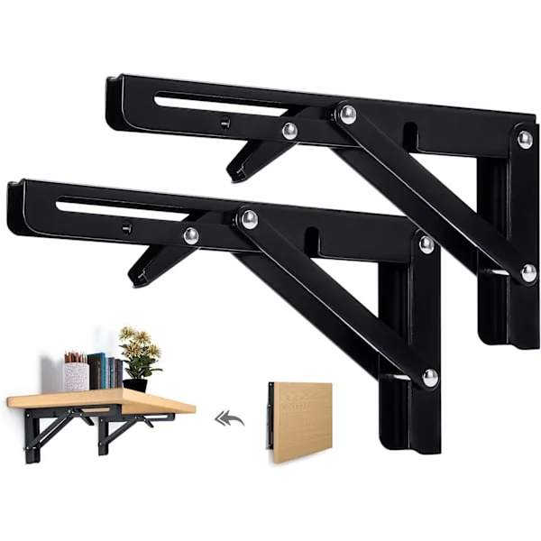 2 pcs Foldable Shelf Bracket 400 mm Foldable Bracket Wall Shelf Heavy Duty