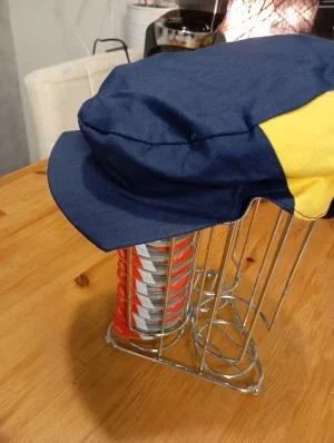 Blå och gul keps Rånäs Biljädrai