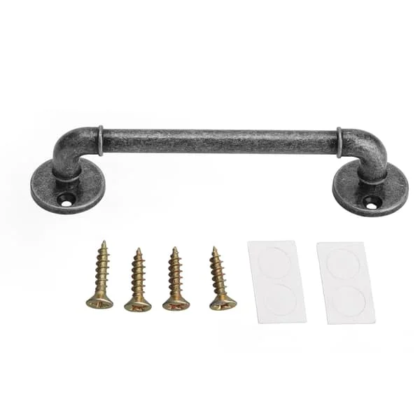 Grindhandtag Zinklegering Retro Rund Bas Möbler Beslag för Dörrlåda Skåp Garderob Retro Silver