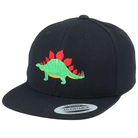 Kinder Kiddo Cap - Schwarz snapback Cap - Kinder Stegosaurus Black Snapback @ Hatstore
