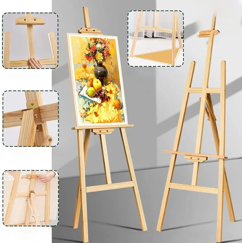 AliExpress - Künstler-Staffelei, A-Rahmen-Staffelei aus Holz, Studio-Staffelei, 1,5 m, verstellbarer Zeichenhalter, Leinwandständer, tragbare 