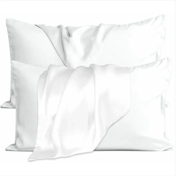 Silkkinen tyynyliina hiuksille ja iholle 51*76cm 19 Momme valkoinen