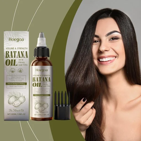Batana Hair Growth Oil, Pure Natural Unrefined Honduran Oil | Promotes Thicker, Stronger Hair