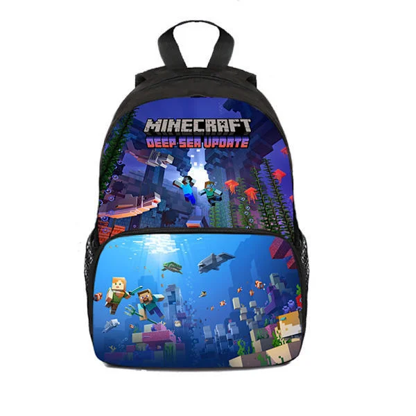 Minecraft Backpack for Kids, School Bag Character Backpack for Boys and Girls, Style AA