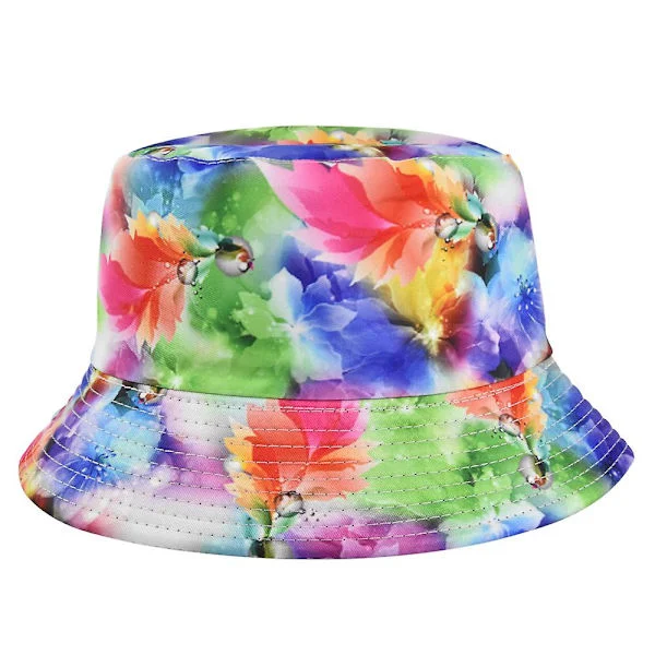 Ny Graffiti Pot Hat Sommer Fisker Hat Personlighed Tie Dye Pot Hat Fiskeri Solskygge Hat Mænd Og Kvinder Udendørs Eventyr Hat