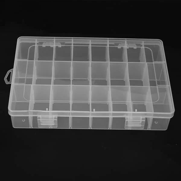 Plastbeholder for fiskeutstyr, fiskeflue, agn, oppbevaring, boks, veske