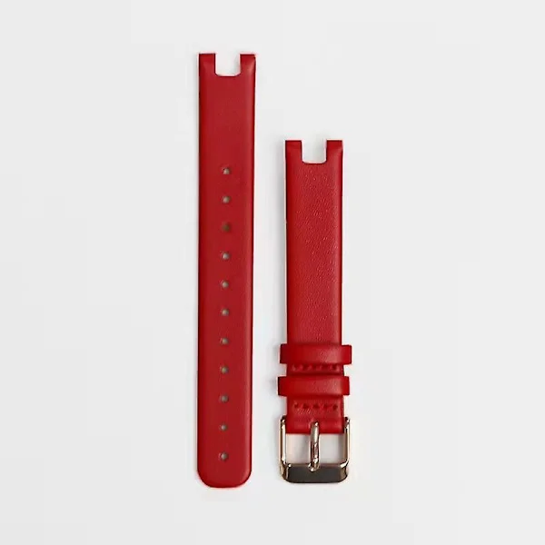 【NX】Kompatibel med Garmin Lily 14MM Ekte Skinn Klokkereim Smart Rustfritt Stål Belte