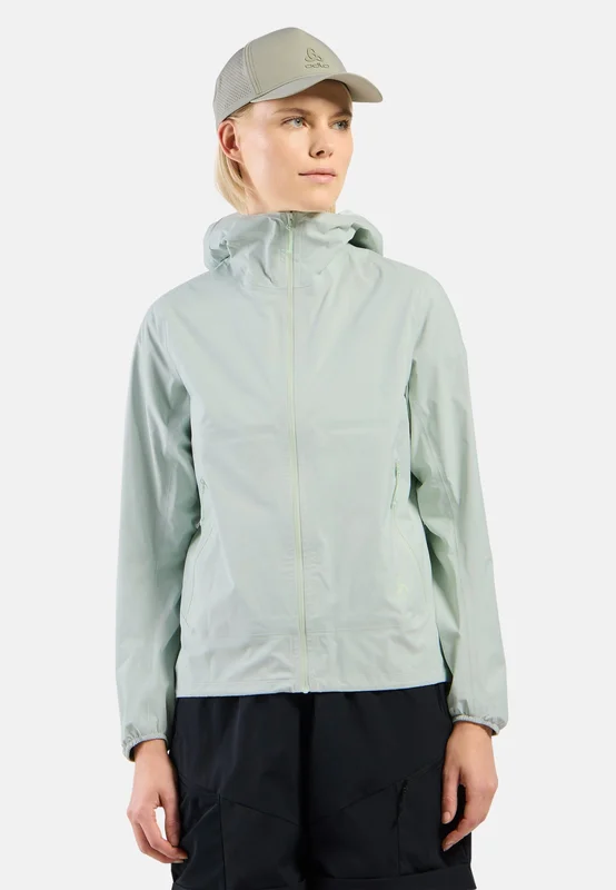 Odlo Essential 2.5L Waterproof Jakke for dame, XL, grønn
