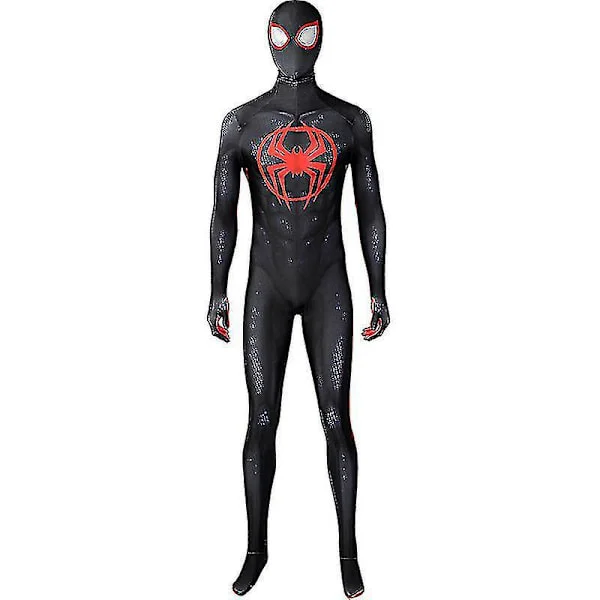 Spider-Man Miles Morales Cosplay Costume for Kids and Adults XXS Jumpsuit (No Mask)