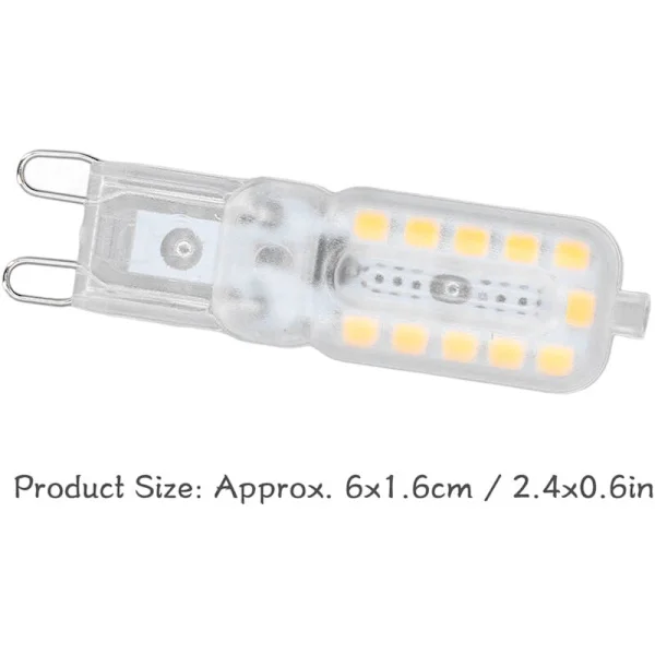 Gistuch 6st G9 LED-lampa 5W Transparent Kåpa 22t Ljus Dimbar för Tak Vägg Bordslampa Vit 110-140V