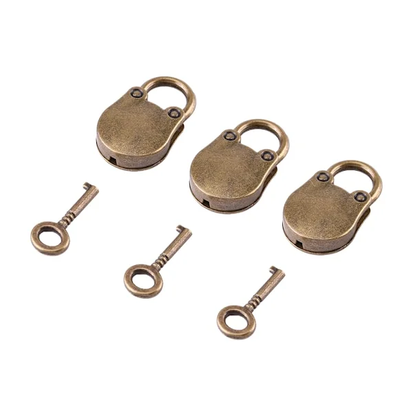 Vintage Style Mini Padlock for Small Luggage and Home Decor