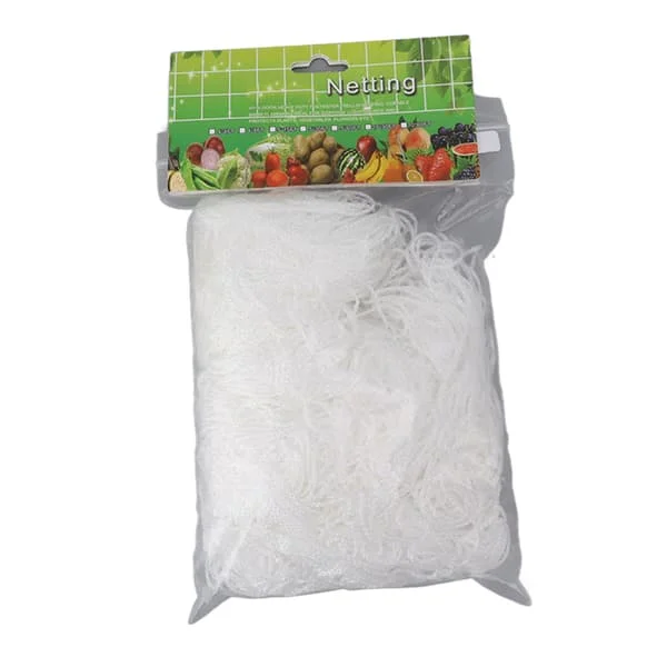 Vit trädgårdsväxt spaljé polyester nät frukt grönsaker växter spaljé nät flerskikts klätterväxter spaljé nät för hem gård 5x30FT