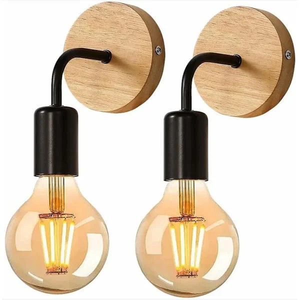 Retro lysestake borddesign vegglamper, plug-in med av/på-bryter, for kjøkkenøy, stue, spisestue-FX-