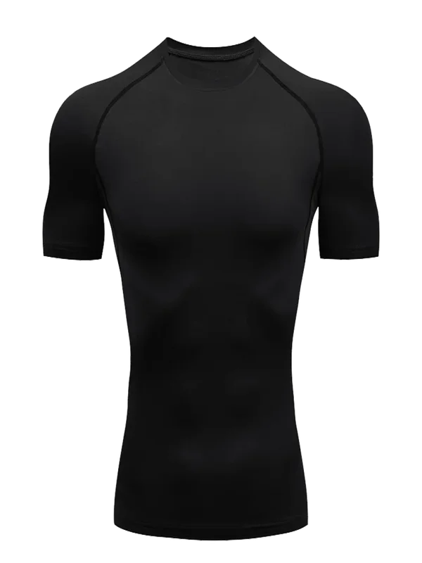 AliExpress - Heren Effen Kleur T-shirt met korte mouwen Gecomprimeerd Sneldrogend Ademend Trainingspak Fitness Jujitsu Rashguard Top Gym Sport