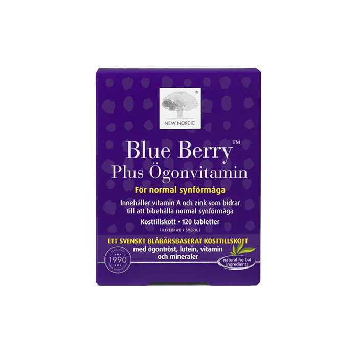 New Nordic Blue Berry Plus Ögonvitamin 120 tabletter zink