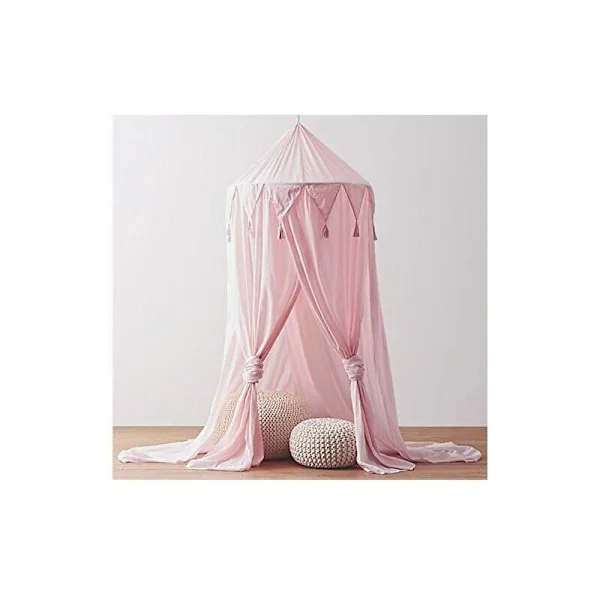 Barnhimmel Sänghimmel Chiffong Babysäng Dekorativt Myggnät för Baby Walk-in Closet Inomhus Utomhus Lekrum Läshörna (Rosa)